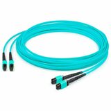 AddOn 15m 2xMPO/UPC to 2xMPO/UPC Aqua OM4 OFNR (Riser-Rated) 24-Strand Fiber Trunk Cable