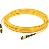 AddOn 3m MPO/APC (Male) to MPO/APC (Male) Yellow OS2 OFNR (Riser-Rated) 12-Strand SMF Fiber Patch Cable