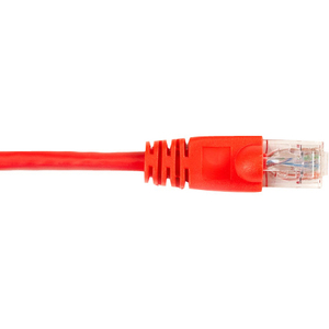 Black Box CAT6 Value Line Patch Cable, Stranded, Red, 2-Ft. (0.6-m), 5-Pack