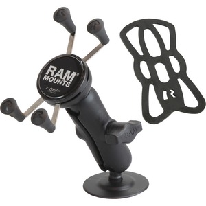 RAM Mounts X-Grip Vehicle Mount for Phone Mount, Handheld Device, iPhone, Smartphone, Motorcycle, Kayak, Motor Boat - Stainless Steel