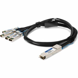 AddOn Juniper Networks® QFX-QSFP28-DAC-3M to Intel® XXVDACBL3M Compatible TAA Compliant 100GBase-CU QSFP28 to 4xSFP28 Direct Attach Cable (Passive Twinax, 3m)