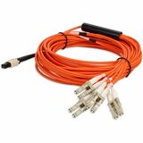 AddOn 8m MPO/UPC to 4xLC/UPC Duplex Orange OM1 OFNR (Riser-Rated) 8-Strand MMF Fiber Fanout Cable
