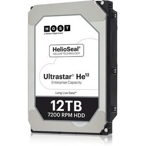 HGST Ultrastar He12 HUH721212ALE600 12 TB Hard Drive - 3.5" Internal - SATA (SATA/600) - 7200rpm - 5 Year Warranty - 20