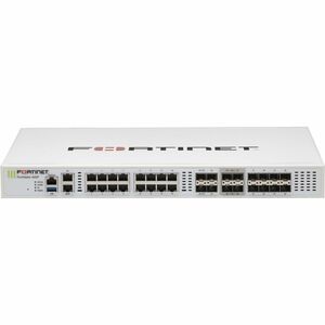 Fortinet FortiGate FG-400F-DC Network Security/Firewall Appliance - Intrusion Prevention - 16 Port - 10GBase-X, 1000Base-X, 1000Base-T - 10 Gigabit Ethernet, Gigabit Ethernet - 79.50 Gbit/s Firewall Throughput - SHA-256, AES (256-bit), RSA 2048-bit, TLS 1.3, SSL - 5000 VPN - 16 x RJ-45 - 16 Total Expansion Slots - 1 Year FortiCare Premium and FortiGuard Enterprise Protection - 1U - Rack-mountable