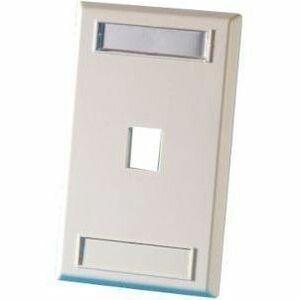 Ortronics Single Gang Keystone Faceplate, 1 Port, WM Ivory
