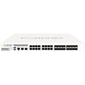 Fortinet FortiGate FG-401E Network Security/Firewall Appliance - 18 Port - 1000Base-X, 10/100/1000Base-T - Gigabit Ethernet - AES (256-bit), SHA-256 - 5000 VPN - 16 x RJ-45 - 16 Total Expansion Slots - 1 Year 24x7 FortiCare and FortiGuard Unified Threat Protection (UTP) - 50 Hz, 60 Hz - 1U - Rack-mountable