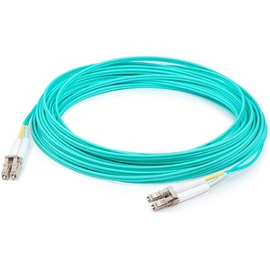 AddOn 39m LC to LC Aqua OM4 Duplex OFNR (Riser-Rated) Fiber Patch Cable