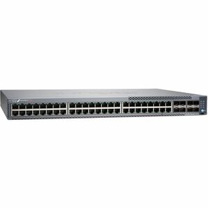 Juniper EX4100-F-48P Ethernet Switch - 48 Ports - Manageable - Gigabit Ethernet, 10 Gigabit Ethernet - 10/100/1000Base-T, 10GBase-X - 3 Layer Supported - Modular - 100 W Power Consumption - 740 W PoE Budget - Optical Fiber, Twisted Pair - PoE Ports - 1U - Rack-mountable, Wall Mountable, Standalone - Lifetime Limited Warranty - TAA Compliant
