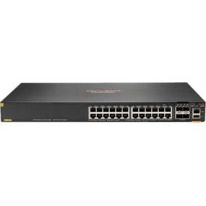 HPE 6300F 24-port 1GbE Class 4 PoE and 4-port SFP56 Switch - 24 Ports - Manageable - 3 Layer Supported - Modular - 4 SFP Slots - 67 W Power Consumption - Twisted Pair, Optical Fiber - 1U - Rack-mountable
