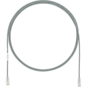 Panduit Cat.6a UTP Patch Network Cable - 14 ft Category 6a Network Cable for Network Device - First End: 1 x RJ-45 Network - Male - Second End: 1 x RJ-45 Network - Male - Patch Cable - 28 AWG - Gray - 1