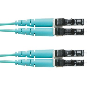 Panduit Fiber Optic Duplex Patch Network Cable - 82.02 ft Fiber Optic Network Cable for Network Device - First End: 2 x LC Network - Male - Second End: 2 x LC Network - Male - 10 Gbit/s - Patch Cable - Aqua - 1