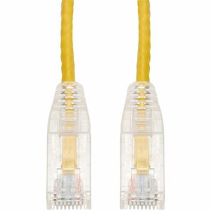 AddOn 9ft Yellow CAT 6 Slim PVC Ethernet Cable Snagless Clear-Claw RJ-45 M/M