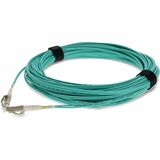 AddOn 42m LC to LC Aqua OM4 Duplex OFNR (Riser-Rated) Fiber Patch Cable