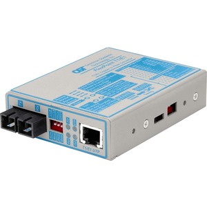 FlexPoint T1/E1 Fiber Media Converter RJ48 SC Multimode 5km - 1 x T1/E1; 1 x SC Multimode; No Power Adapter; Lifetime Warranty