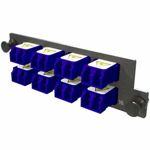 Ortronics Infinium Fiber Panel - 16 Port(s) - 8 x Duplex - Optical Fiber - Blue - Rack-mountable