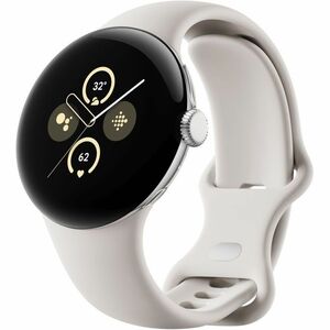 Google Google Pixel Watch 2 - 12.3 mm - Digital Compass, Altimeter, Infrared, ECG Sensor, Heart Rate Monitor, Accelerometer, Gyro Sensor, Ambient Light Sensor, Temperature Sensor, Barometer, Magnetometer - Speaker, Workout Data Report, Voice Activated, Safe Zone, Timer, Push Notification, Food/Calorie Log, Calendar - Blood Pressure, Heart Rate, Calories Burned, Steps Taken, Stress, Body Temperature, Distance TraveledCortex M33 5100 - 2 GB Standard Memory - embedded MultiMediaCard (e.MMC) -