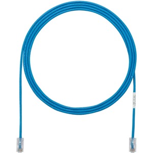 Panduit Cat.5e U/UTP Patch Network Cable - 9 ft Category 5e Network Cable for Network Device - First End: 1 x RJ-45 Network - Male - Second End: 1 x RJ-45 Network - Male - Patch Cable - 28 AWG - Blue - 1