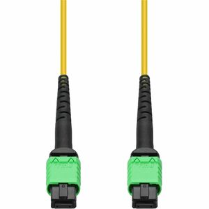 AddOn 20m MPO/APC to MPO/APC Yellow OS2 OFNR (Riser-Rated) 12-Strand SMF Fiber Patch Cable