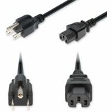 AddOn 10ft NEMA 5-15P Male to C15 Female High-Temperature 14 AWG 125V at 15A PVC SJT (Service Junior Thermoplastic) Black Power Cable