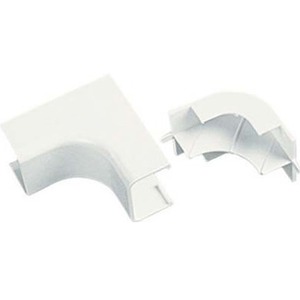 Panduit Cable Raceway Corner Fitting - Corner Fitting - White - 1.83" Length - Acrylonitrile Butadiene Styrene (ABS) - 10 Pack