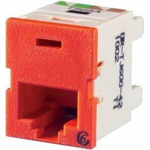 Ortronics Clarity 6 TracJack, T568A/B, 180 degree, Red