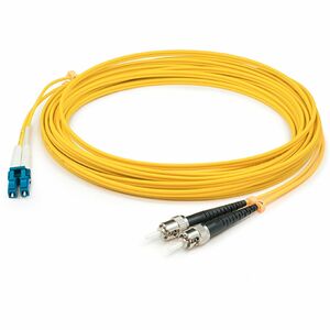 AddOn 10m ST to LC Yellow OS2 Duplex LSZH SMF Fiber Patch Cable