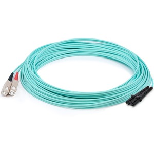 AddOn 20m SC to MT-RJ Aqua OM3 Duplex OFNR (Riser-Rated) Fiber Patch Cable