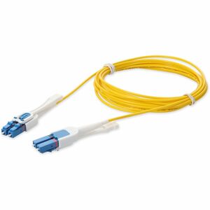 AddOn 7m LC to LC Yellow OS2 Duplex Uniboot OFNR (Riser-Rated) SMF Fiber Patch Cable with Push/Pull Tabs
