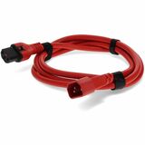 AddOn 4ft C13 (Locking) Female to C14 (Locking) Male 14AWG 15A Red 100-250V Power Cable