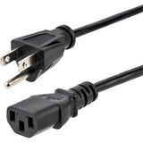 StarTech.com 15ft (4.5m) Computer Power Cord NEMA 5-15P to C13, 10A 125V, 18AWG Black Replacement AC PC Power Cord, TV/Monitor Power Cable