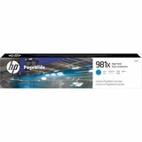 HP 981X (L0R09A) Original High Yield Page Wide Ink Cartridge - Single Pack - Cyan - 1 Each