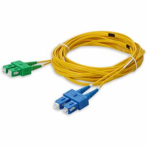 AddOn 4m ASC to SC Yellow OS2 Duplex Microboot, Snagless OFNR (Riser-Rated) SMF Fiber Patch Cable