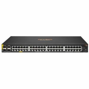 HPE 6100 48G Class4 PoE 4SFP+ 370W Switch - 48 Ports - Manageable - Gigabit Ethernet, 10 Gigabit Ethernet - 10/100/1000Base-T, 10GBase-X - 3 Layer Supported - Modular - 30.60 W Power Consumption - 370 W PoE Budget - Twisted Pair, Optical Fiber - PoE Ports - 1U - Rack-mountable, Wall Mountable, Surface Mount - Lifetime Limited Warranty