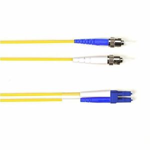 Black Box Fiber Optic Duplex Patch Network Cable - 65.60 ft Fiber Optic Network Cable for Network Device - First End: 2 x ST Network - Male - Second End: 2 x LC Network - Male - 1 Gbit/s - Patch Cable - OFNP - 9/125 &micro;m - Yellow - TAA Compliant