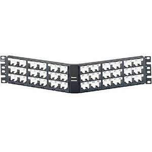 Panduit Modular Patch Panel - 72 Port(s) - 2U High - Black - Rail Mountable