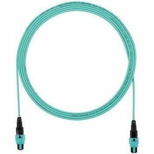 PanNet Interconnect Fiber Optic Network Cable - 23 ft Fiber Optic Network Cable for Network Device - First End: 1 x PanMPO Network - Female - Second End: 1 x PanMPO Network - Female - 400 Gbit/s - Plenum, OFNP - 50/125 &micro;m - Aqua - 1 Pack