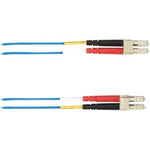 Black Box Colored Fiber OM2 50/125 Multimode Fiber Optic Patch Cable - LSZH - 52.49 ft Fiber Optic Network Cable for Network Device - First End: 2 x LC Network - Male - Second End: 2 x LC Network - Male - 1 Gbit/s - Patch Cable - LSZH, LSOH - 50/125 &micro;m - Blue - TAA Compliant