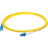 AddOn 54m SC to LC Yellow OS2 Simplex OFNP (Plenum-Rated) SMF Fiber Patch Cable