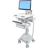 Ergotron StyleView Electric Lift Cart with Pivot, LiFe Powered, 1 Drawer (1x1)