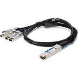 AddOn Extreme Networks® 10421 Compatible TAA Compliant 100GBase-CU QSFP28 to 4xSFP28 Direct Attach Cable (Passive Twinax, 1m)