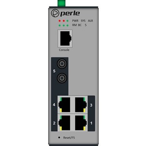 Perle IDS-205G - Managed Industrial Ethernet Switch with Fiber - 5 Ports - Manageable - Gigabit Ethernet - 10/100/1000Base-T, 1000Base-BX - 2 Layer Supported - Twisted Pair, Optical Fiber - Panel-mountable, Wall Mountable, Rail-mountable, Rack-mountable - 5 Year Limited Warranty