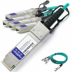 AddOn Arista Networks® AOC-Q-4S-100G-32M Compatible TAA Compliant 100GBase-AOC QSFP28-4xSFP28 Active Optical Cable (850nm, MMF, 32m)