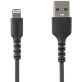 StarTech.com 6 foot/2m Durable Black USB-A to Lightning Cable, Rugged Heavy Duty Charging/Sync Cable for Apple iPhone/iPad MFi Certified