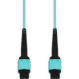 AddOn 6m MPO/UPC to MPO/UPC Aqua OM4 OFNR (Riser-Rated) 12-Strand Fiber Patch Cable