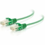 Quiktron Q-Series 28 AWG CAT6 Patch Cable, Green, 1 FT
