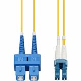 AddOn 100m SC to LC Yellow OS2 Duplex OFNR (Riser-Rated) TAA SMF Fiber Patch Cable