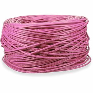 AddOn 1000ft Non-Terminated Pink CAT 6 Plenum-Rated Bulk Cable TAA