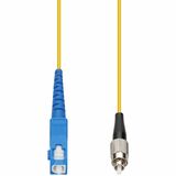 AddOn 0.5m SC to FC Yellow OS2 Simplex OFNP (Plenum-Rated) SMF Fiber Patch Cable