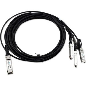 Axiom 40GBASE-CR4 QSFP+ to 4 10GBASE-CU SFP+ Passive DAC Dell Compatible 5m - 16.40 ft Fiber Optic Network Cable for Network Device - First End: QSFP+ Network - Second End: 4 x SFP+ Network - 40 Gbit/s