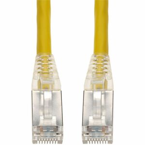 AddOn 4.5ft Yellow CAT 6A Shielded PVC Ethernet Cable Snagless Easy Clear Boot RJ-45 M/M